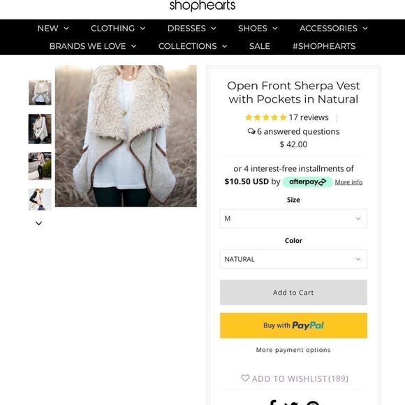 ‎iiSISTERS WOOL BLEND SHERPA LINED OPEN FRONT VEST - Picture 2 of 9